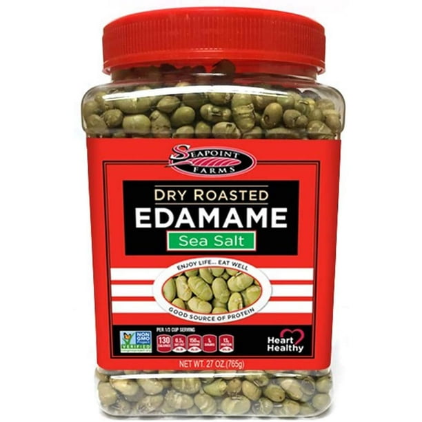 Seapoint Farms Sea Salt Dry Roasted Edamame Healthy Gluten Free Snacks 27 Oz Walmart Com Walmart Com
