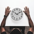 thumbnail image 4 of Oliegs Style Wall Clock For Living Room Bedroom 24 Hour Display Modern Density Board Hanging Clock With Design, 4 of 5