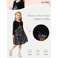 thumbnail image 4 of Aideaone Toddler Girls Dresses Sleeveless Dress with Long Sleeve Ruffle Cardigan 2 Piece Fall Outfit Set 2T-18T, 4 of 6