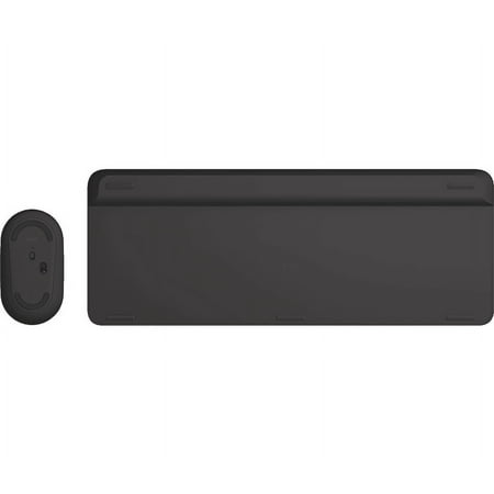 Logitech - MK470 Full-size Wireless Scissor Keyboard and Mouse Bundle for Windows with Quiet clicks - Black/Gray