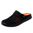 thumbnail image 6 of Modisza Slides for Men Closed Toe Quick Drying Garden Shoes Breathable Mesh Clog Beach Sports Flat Sandals with Arch Support Size 8 Orange, 6 of 7