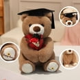 thumbnail image 4 of Oso de Peluche de Graduación con Sombrero y Flores, Lindo Oso Doctor de Peluche Regalo de Graduación, 4 of 6