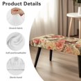 thumbnail image 6 of Jiueut Vintage Butterfly Rose Peony Print Dining Room Bench Covers, Anti Dust Long Bench Seat Slipcover Stretchable Rectangle Chair Protection for Living Room Bedroom Kitchen, 6 of 7