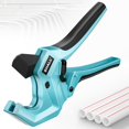 thumbnail image 1 of SHALL PVC Pipe Cutter, Cuts up to 2-1/2&acirc;?, Heavy-Duty Aluminum Ratchet Pipe Cutter Tool for PVC, PPR, PE, PEX, Plastic Hoses & Plumbing, 1 of 7
