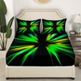 thumbnail image 2 of Erosebridal Gradient Striped Fitted Sheet Set Twin, Abstract Line Bedding Twin Size, Geometric Decor, 2pcs,（No Top Sheet）, 2 of 6