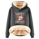 thumbnail image 1 of WILLBEST Sudadera con Capucha para Mujer, Otoño/Invierno, con Estampado Navideño de Letras, Gruesa y Cálida Mediana, 1 of 3