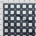 thumbnail image 2 of oneOone Organic Cotton Poplin Twill Fabric Check Ikat Print Sewing Fabric BTY 42 Inch Wide, 2 of 4