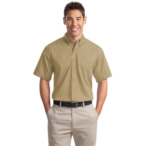 Port Authority Adult Male Men Short Sleeve Twill Shirt