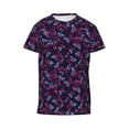 thumbnail image 4 of Wukai Purple Butterfly Youth Unisex Short Sleeve T-Shirt for Boys, Girls, Teens, and Kids-X-Large, 4 of 7