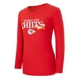 thumbnail image 2 of Women's Concepts Sport Red Kansas City Chiefs Chesnut Long Sleeve T-Shirt and Pant Sleep Set, 2 of 5