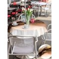 thumbnail image 5 of Outdoor Tablecloth with Umbrella Hole for Patio/Picnic/Party/Camping, Brown Gold Marble Waterproof Table Cloth Round Cover Washable, Modern Simple Abstract Fluid Art (Dia 60"), 5 of 9