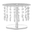 thumbnail image 1 of Bandeja para aperitivos con soporte para tartas y colgantes de cristal brillante. Pedestal para tartas para decorar dulces. 20cmx15cm, 1 of 8