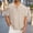 Khaki, variant on USNSM Mens Waffle Lapel Button Down Shirt Short Sleeve Loose Fit Soft Comfortable Breathable Casual Fashion Summer Beach Plain Tops Khaki L