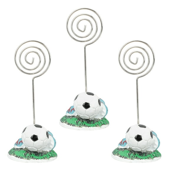 USHOBE 3Pcs Football Shaped Memo Card Clip Table Number Holders for Party Decorations 10x4in