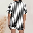 thumbnail image 7 of WAYUTE Short Sets Women 2 Piece Outfits Short Sleeve Stpried V Neck Button Down Shirts and Shorts Set Comfortable Home Outfit Loungewear Sets, 7 of 7