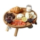 thumbnail image 4 of Wooden Outdoor Folding Picnic Table with Glass Holder 2 in 1 Wine Glass Rack, 4 of 8