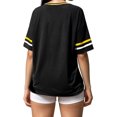 thumbnail image 5 of xfsWaSs Soft Womens Tops T-shirt Ladies V Neck Loose Fit T Shirt With Straps Short Sleeve Sports Graphic Tee Top Comfortable Letter Print Shirt Stylish Tee Shirts, 5 of 5