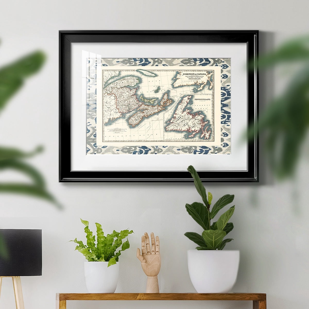 Bordered Map of Canada Premium Framed Print - Ready to Hang