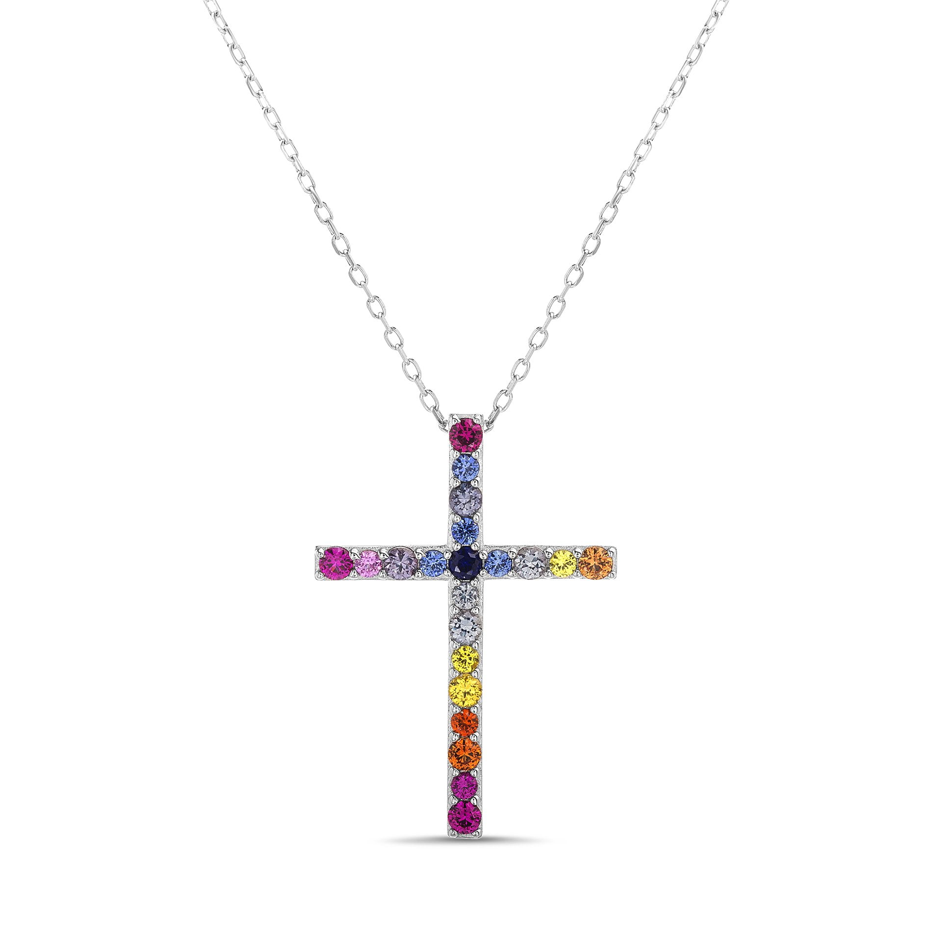 Rainbow cubic zirconia necklace Clearance