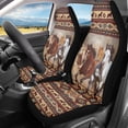 thumbnail image 2 of Uorisanigo Car Seat Covers Waterproof Western Horse Aztec Front Seat Covers 2 PCS Removable Automotive Interior Accessories for Women Men Universal Fit Most Cars,SUV, Trucks, 2 of 7