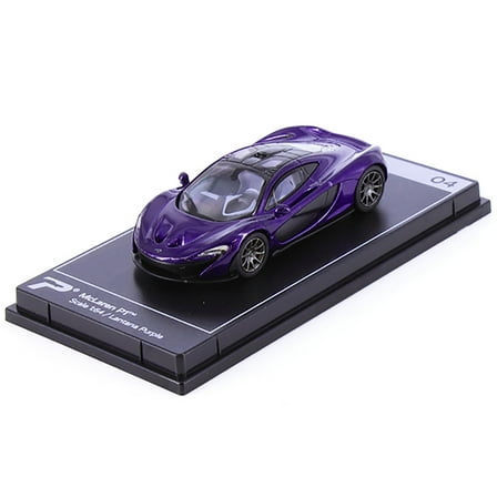 Diecast McLaren P1 Lantana Purple Metallic with Black Top "Hypercar League Collection" 1/64 Diecast Model Car by PosterCars