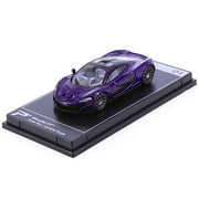 McLaren P1 Lantana Purple Metallic with Black Top Hypercar League Collection 1/64 Diecast Model Car by PosterCars