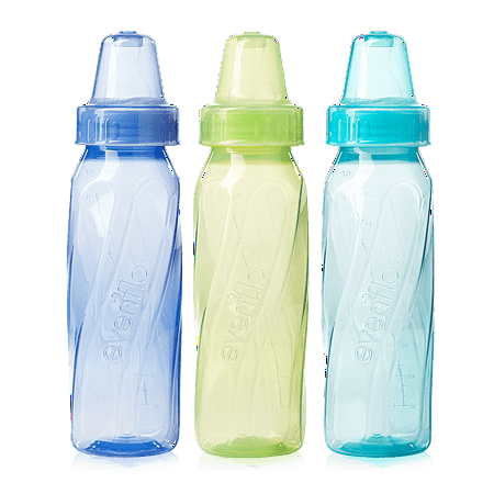 Evenflo Feeding Classic Tinted Plastic and Silicone Baby Bottles 8oz - 12 Pack