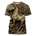 thumbnail image 5 of ZCFZJW 3D Horse Print T-Shirts for Men Big and Tall Regular Fit Casual Summer Short Sleeve Western Shirts Vintage Print Daily Vacation Tees Tops Multicolor#13 XXXL, 5 of 6