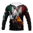 thumbnail image 4 of Sudadera con capucha con bandera mexicana y gallo, estampado 3D de gallo, moda urbana para hombre y mujer, sudadera con capucha Y2k, sudaderas con capucha, ropa para niños, 4 of 5