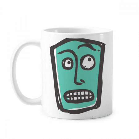 

Suprised Face Sketch Tooth Mug Pottery Cerac Coffee Porcelain Cup Tableware