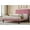 Pink Queen, variant on Senfot Full Bed Frame, Upholstered Platform Bed with Button Tufted Headboard & Under-Bed Storage Space, Sturdy Wooden Slats Support, Noise Free & Easy Assembly,No Box Spring Needed,Black