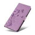 thumbnail image 5 of Allyechgroup Wallet Case for Samsung Galaxy S25 FE, Butterfly Floral Embossed Premium PU Leather Shockproof Flip Stand Cards Slots Hand Wrist Phone Case for Samsung Galaxy S25 FE, Purple, 5 of 6