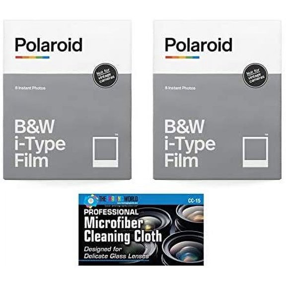 Impossible/Polaroid Black & White Instant Film for Polaroid Originals I-Type OneStep2 Camera - 2-Pack
