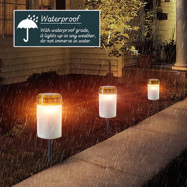 ¡Ofertas increíbles hoy! Luces solares navideñas para exteriores, luces LED para jardín, luces para exteriores, luces para velas, luces para jardín, lámparas LED para velas de cementerio, luces