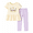 WMHLGST26A173, variant on 2–7T Little Girls Easter Bunny Peplum Outfit, Purple Flutter Sleeve Top & Floral Leggings Set, Size 6T