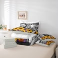 thumbnail image 5 of Feelyou Highland Cattle Bedding Comforter Set 7pcs, Rustic Vibrant Sunflower Queen Bedding Sets, Kawaii Farmhouse Animal Reversible Queen Sheet Sets, Breathable Home Decor, 5 of 7
