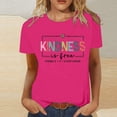 thumbnail image 3 of Kindness Graphic Tees for Women 2026 Summer Casual Short Sleeve Crewneck T Shirts, 3 of 4