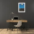 thumbnail image 3 of Jaynes Gallery 11x14 White Modern Wood Framed Museum Art Print Titled - USA-New Mexico-Bosque Del Apache National Wildlife Refuge-Full moon rising and flying blackbirds, 3 of 4