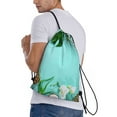 thumbnail image 3 of Easygdp Tropical Pineapple Drawstring Backpack, Beach Sackpack, Travel Sackpack Lightweight for Sports, Gym, Travel, Swimming - Small, 3 of 9