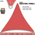 thumbnail image 2 of ASTRAEA Waterproof Sun Shade Sail 8' x 8', Triangle Canopy Sail UV Block Mesh Shade Cover Outdoor for Patio Backyard, Rust Red, 2 of 10
