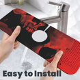thumbnail image 6 of Sikiie Red And Black Abstract Skull Splash Guard for Sink Faucet-1 PC Super Absorbent Fast Drying Mat Sink Gadgets-Splash Guard for Kitchen, Sink Mat, 6 of 7