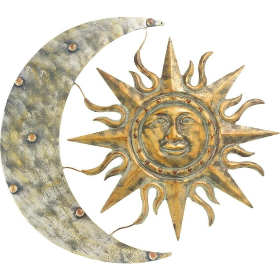 Gardman Aztec .50 in. H X 24 in. W X 26 in. L Gold/Silver Steel Wall Art