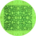 thumbnail image 1 of Ahgly Company Indoor Round Oriental Green Modern Area Rugs, 3' Round, 1 of 4