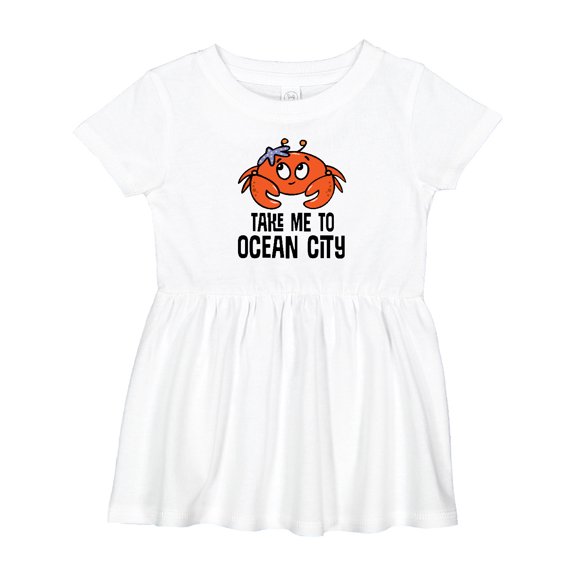 Inktastic Ocean City Maryland Cute Crab Girls Baby Dress