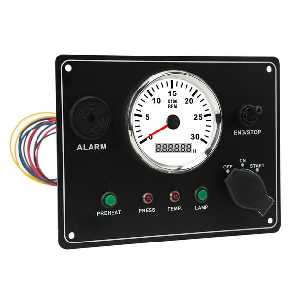 Panel de indicadores marino Nikou tacómetro multifunción 3000 RPM a prueba de agua