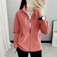 thumbnail image 2 of Plus Size XL-5XL Autumn winter Women's Cardigan Jacket Sports Snowflake Fleece Top, 2 of 6