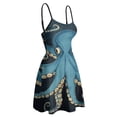 thumbnail image 4 of Octopus Skull Art Print Sleeveless Dresses Slip Dress Women's Dresses Dresses For Womens, 4 of 6