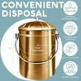 thumbnail image 2 of Epica Countertop Compost Bin with Lid, Odorless Composting Bin with Carbon Filters, 1.3 Gallon, Bronze, 2 of 7