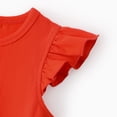 thumbnail image 6 of Peppa Pig Girls Dress Flutter Sleeve Cartoon Graphic Dress Summer Casual Party Kids Outfit Red Sizes 4-5Y, 6 of 10