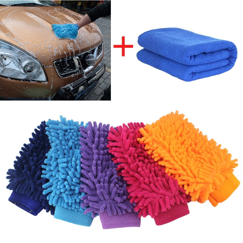 Cloth Towel Car Windows Home Cleaning Wash Gloves Super Clean Brush Sponge Soft 